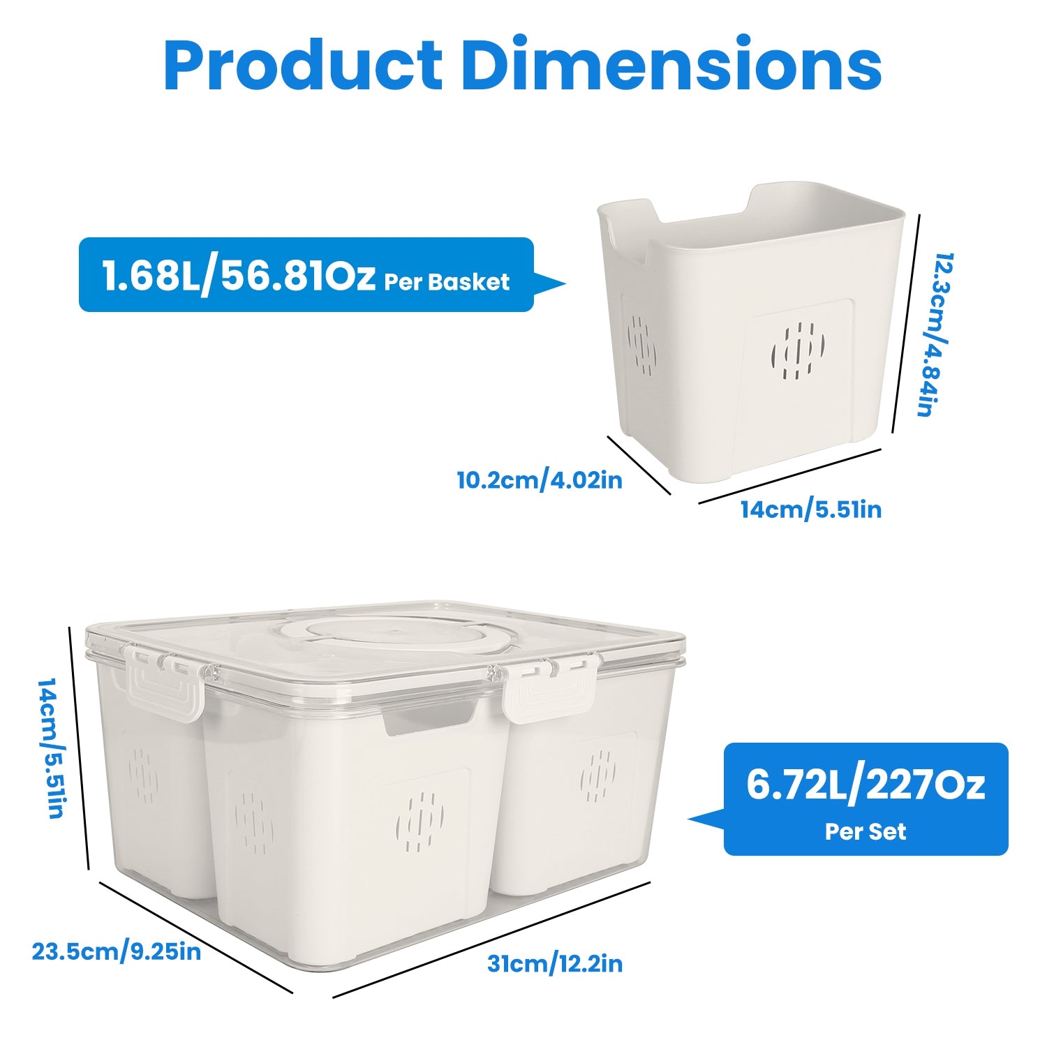Airtight Fruit Storage Containers 2-Pack | Smart Living Co.
