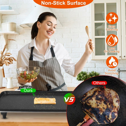 Electric BBQ Grill Griddle — 1500W Non-Stick Indoor/Outdoor Hot Plate with 5 Heat Settings - Smart Living Co.