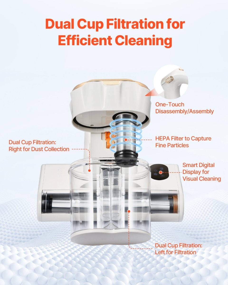 Mattress Vacuum Cleaner 550W - UV Sterilization, HEPA Filter - Smart Living Co.