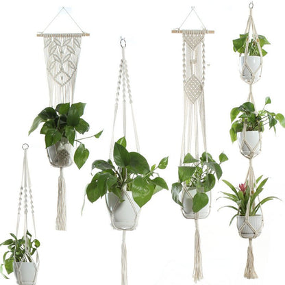 Cotton Rope Plant Hanger | Handmade Hanging Basket - Smart Living Co.