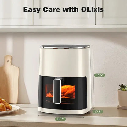 6.34 QT Air Fryer with Window – 12-in-1 Square Air Fryer 400°F - Smart Living Co.