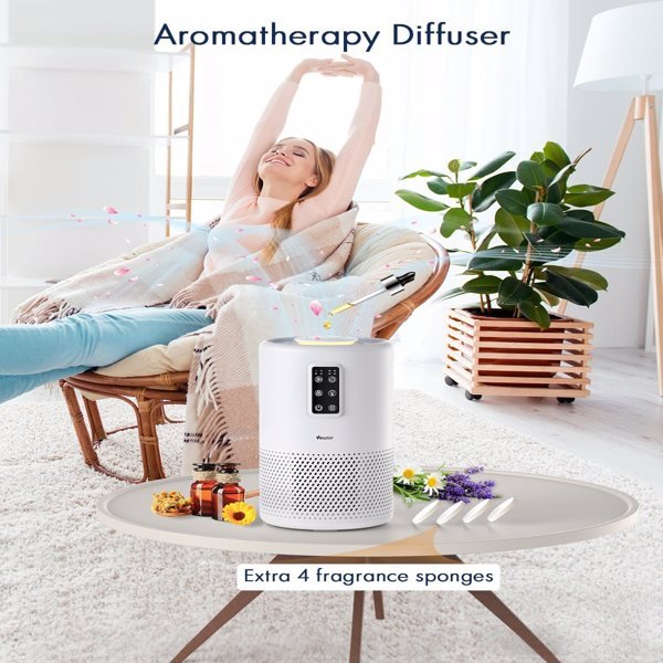 HEPA Air Purifier for Large Rooms - 1076 ft² & Sleep Mode - Smart Living Co.