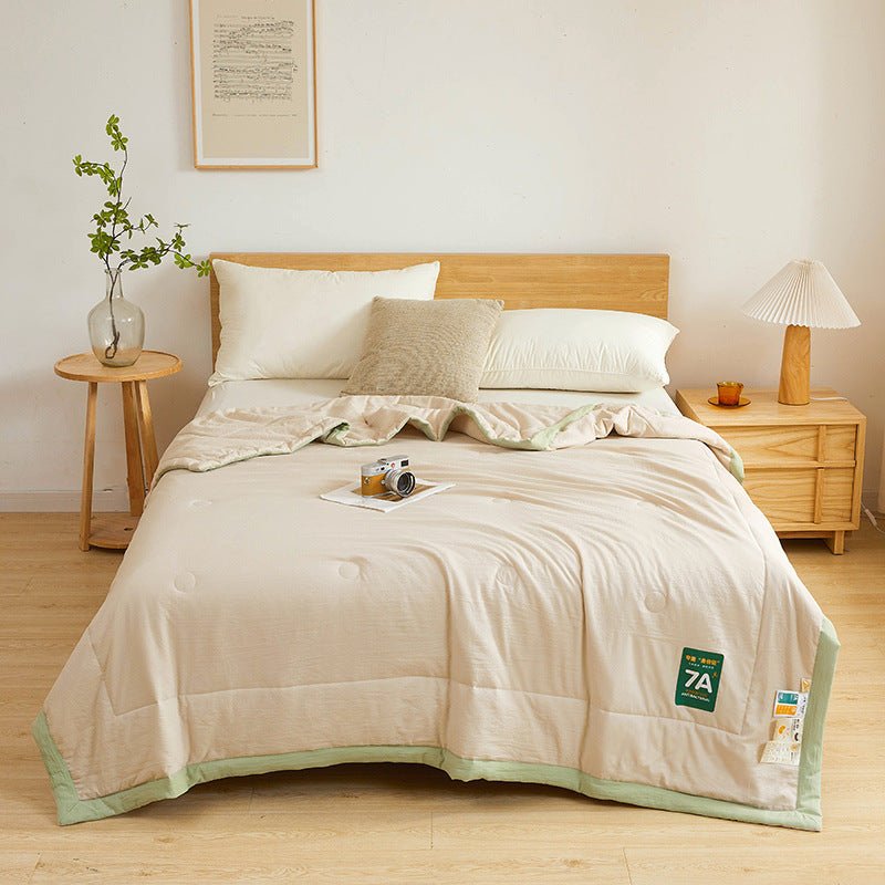 Summer Cool Quilt | Washed Cotton Soybean Fiber Comforter - Smart Living Co.