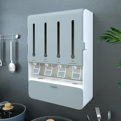 Wall-Mounted Seasoning Box Organizer – No-Punch Kitchen Storage - Smart Living Co.