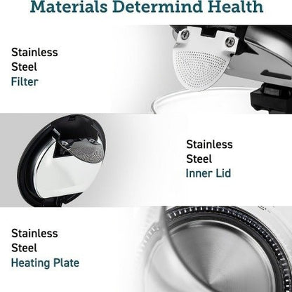 Glass Electric Kettle 1.7L — 1200W Fast Boil, Stainless Steel Filter, Auto Shut-Off & 360° Base - Smart Living Co.