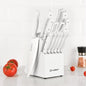 15-Piece Kitchen Knife Set — White Ergonomic Handles, Built-in Sharpener & Dishwasher Safe - Smart Living Co.