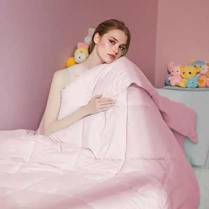 Pink Lightweight Comforter — Queen & King Size, All-Season Microfiber - Smart Living Co.