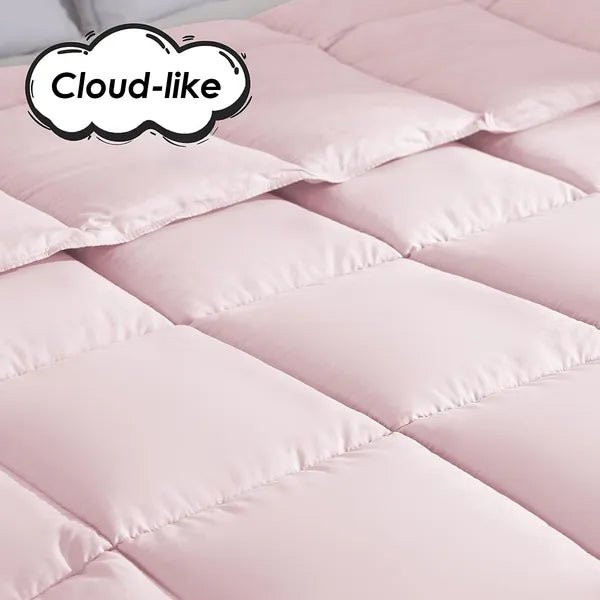 Pink Lightweight Comforter — Queen & King Size, All-Season Microfiber - Smart Living Co.
