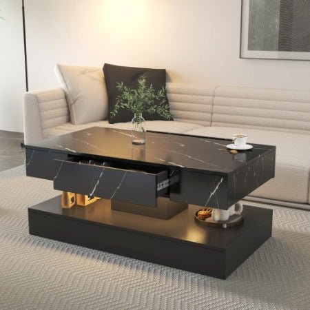 LED Coffee Table with RGB Lights - Modern Living Room Table - Smart Living Co.