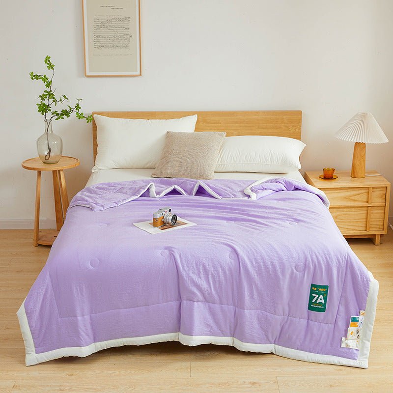 Summer Cool Quilt | Washed Cotton Soybean Fiber Comforter - Smart Living Co.