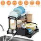 2-Tier Dish Drying Rack with Drainboard — Rustproof, Space-Saving Kitchen Organizer - Smart Living Co.